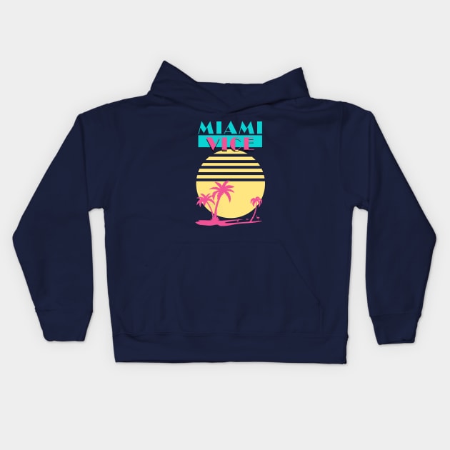 Miami Vice - Vintage Kids Hoodie by NorthWestDesigns